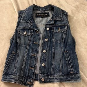 Express denim vest. Size medium, worn